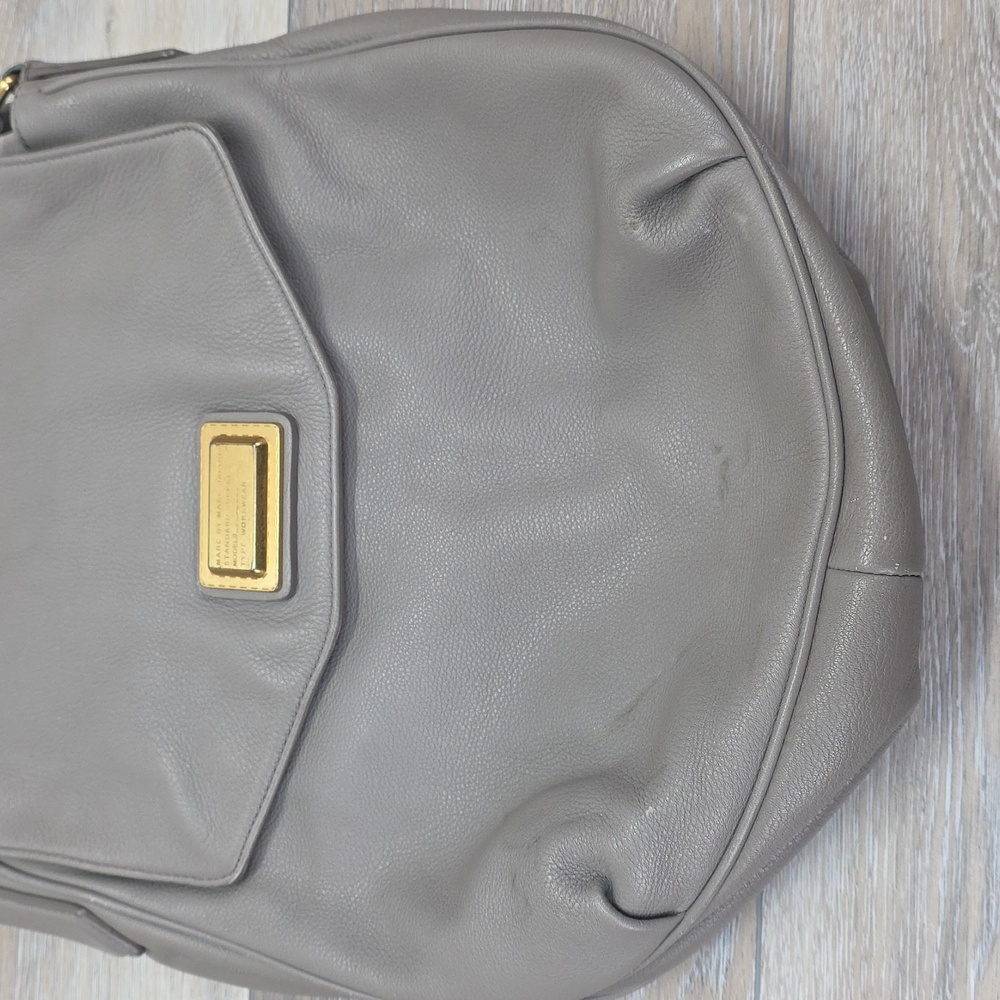 Marc by Marc Jacobs Leather Standard Supply Workwear Crossbody Handbag Taupe - Picture 4 of 15